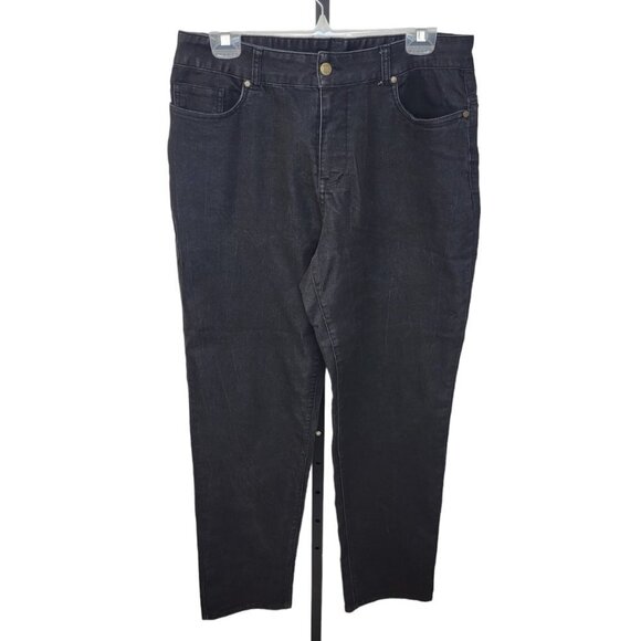 Women With  Control Black Fade Wash Jeans - Picture 1 of 5